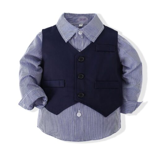 StarAndDaisy Boys Party Dresses Premium Serires (Blue & Brown| tz723) - Image 8