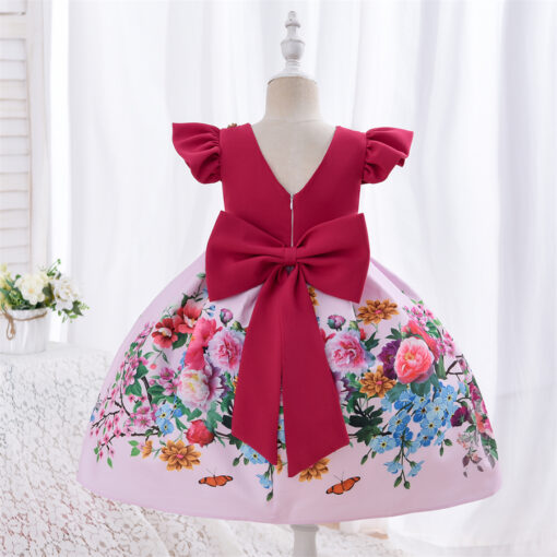StarAndDaisy Girls Party Dresses Premium Serires (pink red| SA01) - Image 6