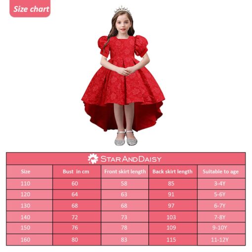 StarAndDaisy Girls Party Dresses Premium Serires (Red| 5818) - Image 3