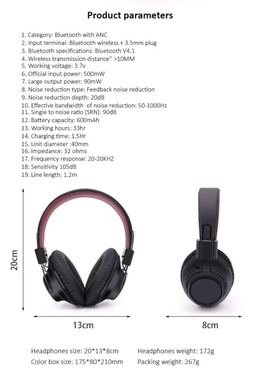 StarAndDaisy Wireless Bluetooth Headset Stn-36 Stereo Ture Wireless Weadset (Black) - Image 4