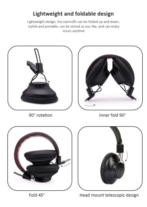 StarAndDaisy Wireless Bluetooth Headset Stn-36 Stereo Ture Wireless Weadset (Black) - Image 7