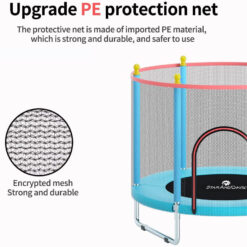 Children's trampoline with enclosure
