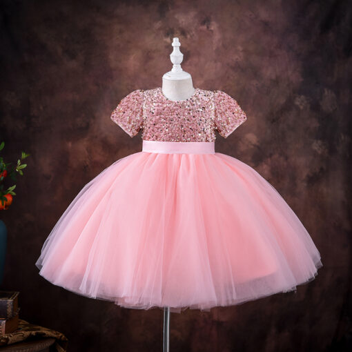 StarAndDaisy Girls Party Dresses Premium Serires (pink| DS0816)