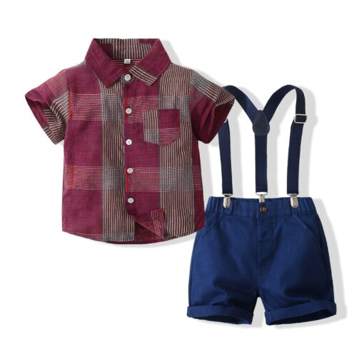 StarAndDaisy Boys Party Dresses Premium Serires (Venetian Red & Blue| tzd3537) - Image 8
