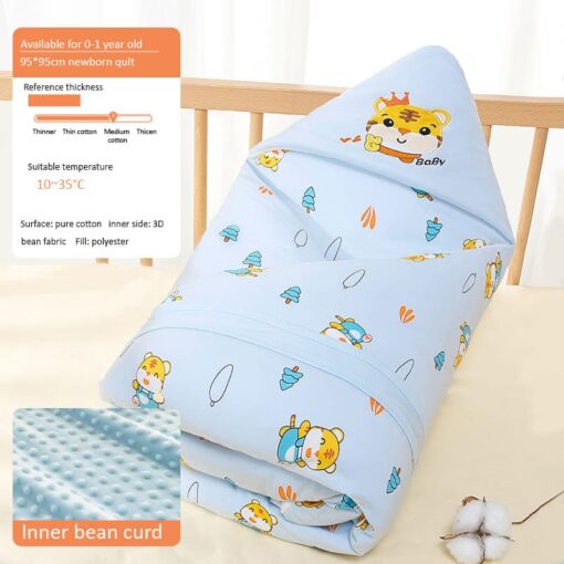 StarAndDaisy Baby breathable Blanket with Baby printed (Sky Blue) - Image 11