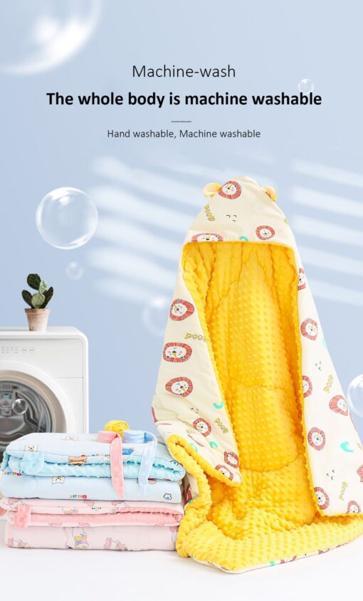 StarAndDaisy Baby breathable Blanket with Baby printed (Sky Blue) - Image 5