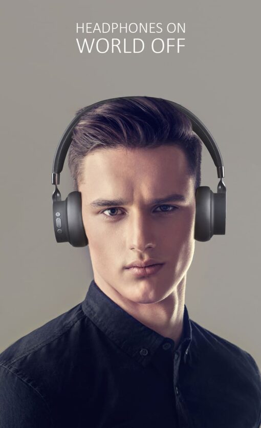 StarAndDaisy Denver High Quality Wireless Bluetooth Noise Cancelling Stereo Headset Comfortable Over-ear Headphone (Elegant white) - Image 7