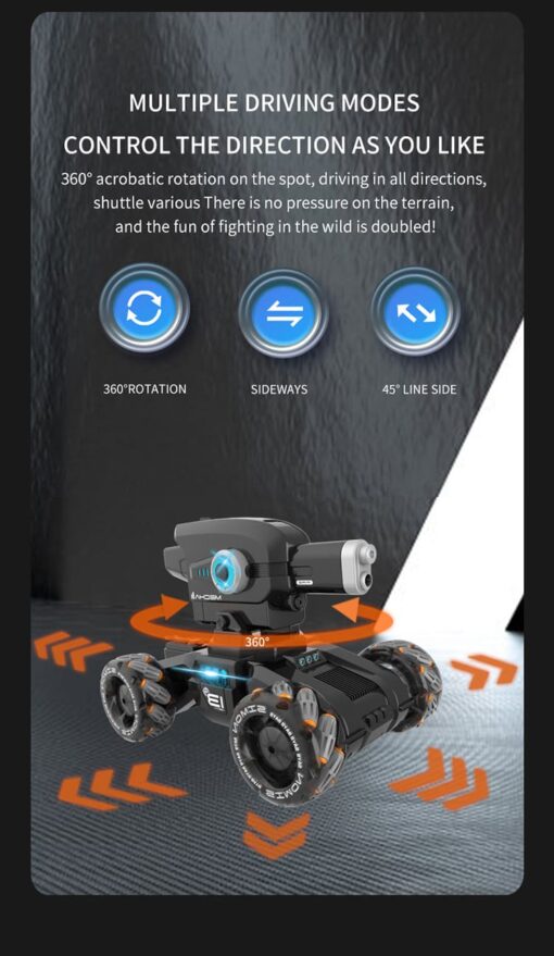 Double mode Stunt Car controller Water bullet tank 360 degree rotation remote controlle car and gesture control car - Image 9