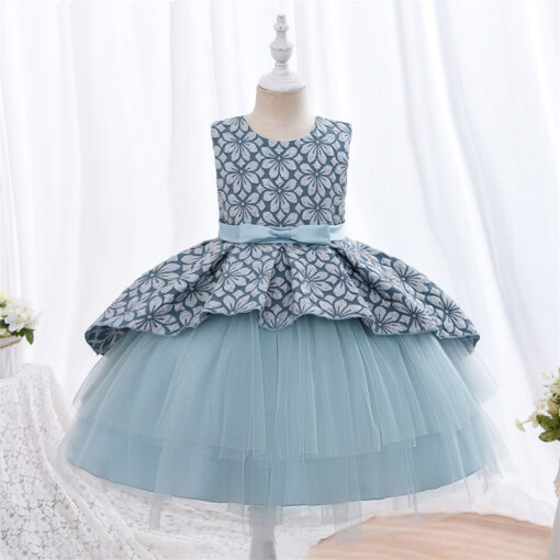 StarAndDaisy Girls Party Dresses Premium Serires (Blue| B14-1025) - Image 3