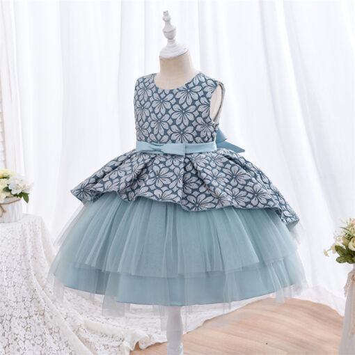 StarAndDaisy Girls Party Dresses Premium Serires (Blue| B14-1025) - Image 4
