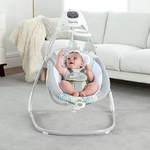 StarAndDaisy International Baby Rockers Swings Series with Swing functionality for Infants, Soothing Cradle Swing Comfort Electric Baby Chair with Toys Music, Soft Fabric Material With Light & Rotatable Toys with Two Ways Swing (upto 24 month babys) - Image 7