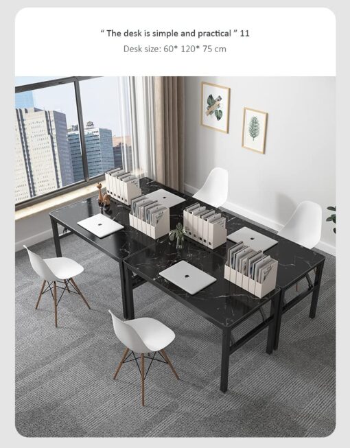 SND Homes Foldable Solid Wood Office Table and Workstations /Computer Table/Work Desk for Kids/Adults - No Assembly Required (120 X 60 Molded Black) - Image 6