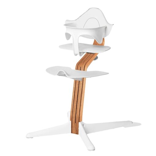 StarAndDaisy Premium Natural Oak Wood Baby High Feeding Chair for Kids – Modern Scandinavian Design with a Strong Wooden Stem, Baby through Teenager and Beyond with Seamless Adjustability, Award Winning Highchair [white] - Image 7