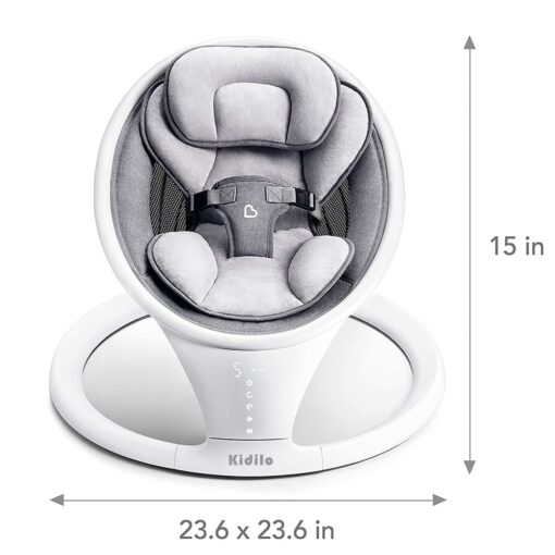 [Refurbished] International Series Baby Infants Automatic Electric Rockers & Swing For Baby with Smart Digital Touch Panel Display (Includes Remote Control), Inbuilt Bluetooth Enabled to Stream Music, Safety Belt, Portable Lightweight Baby Swing with Natural Sway in 5 Adjustable Swing Speeds For New Born baby - Image 5