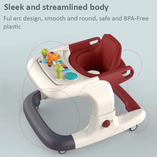 StarAndDaisy Colossal Ultra-Premium Baby walker for newborn / musical toy tray for newborn babies, Anti-O-Shaped Leg, Anti-Fall wide support frame and Adjustable height - Image 4
