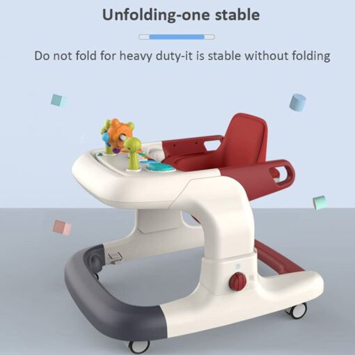 StarAndDaisy Colossal Ultra-Premium Baby walker for newborn / musical toy tray for newborn babies, Anti-O-Shaped Leg, Anti-Fall wide support frame and Adjustable height - Image 5