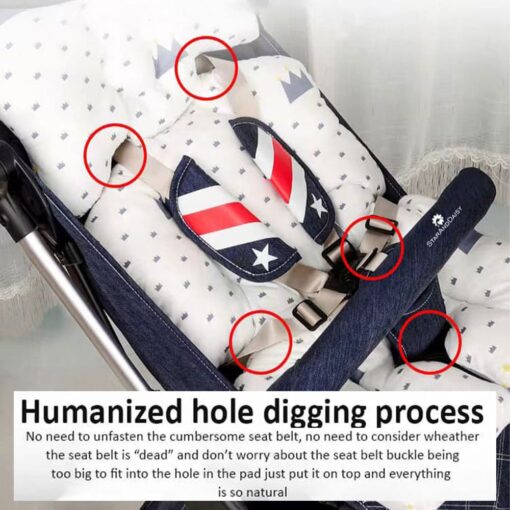 StarAndDaisy Baby Stroller Cushion All Seasons Pure Cotton Cushion Outdoor Travel Picnic Cushion (Horse Print) - Image 6