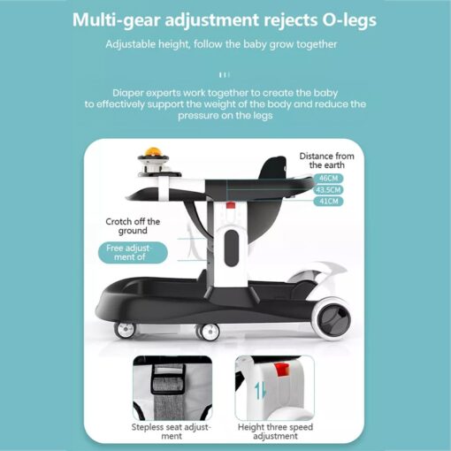 multi gear adjustment baby walker