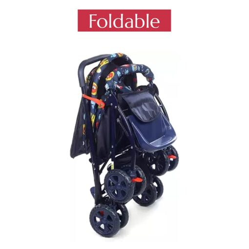 [Refurbished] StarAndDaisy Sunrise Baby Stroller and Pram with Extended Mosquito Net and Ultra Soft Cushions & Reversible Handlebar (Blue Print | Beta) - Image 17