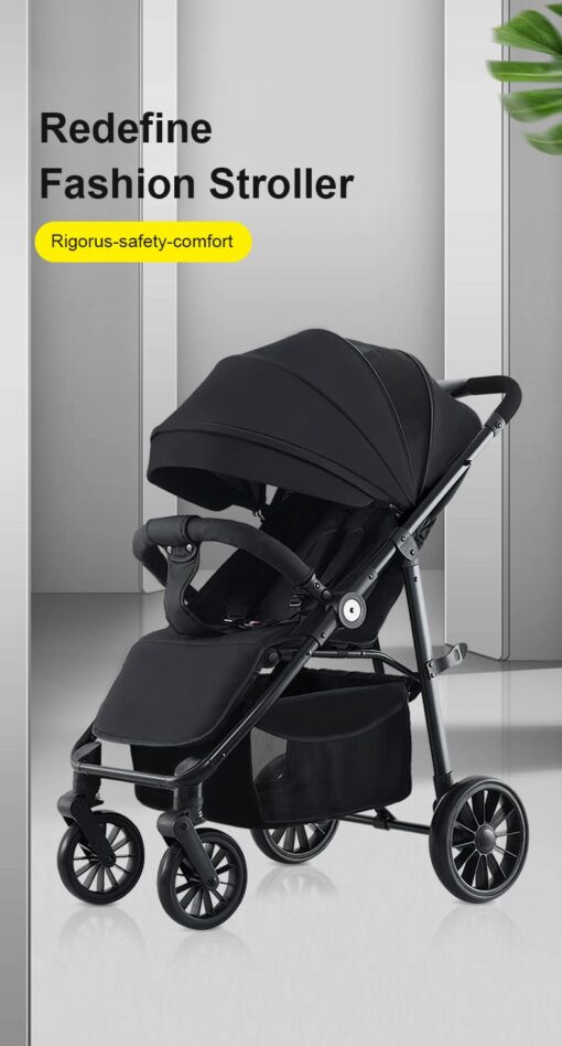 Refurbished] StarAndDaisy Premium Ultra-max Baby Stroller with Five-point Seat Belt & Anti-Shock Absorbers (Grey) - Image 8