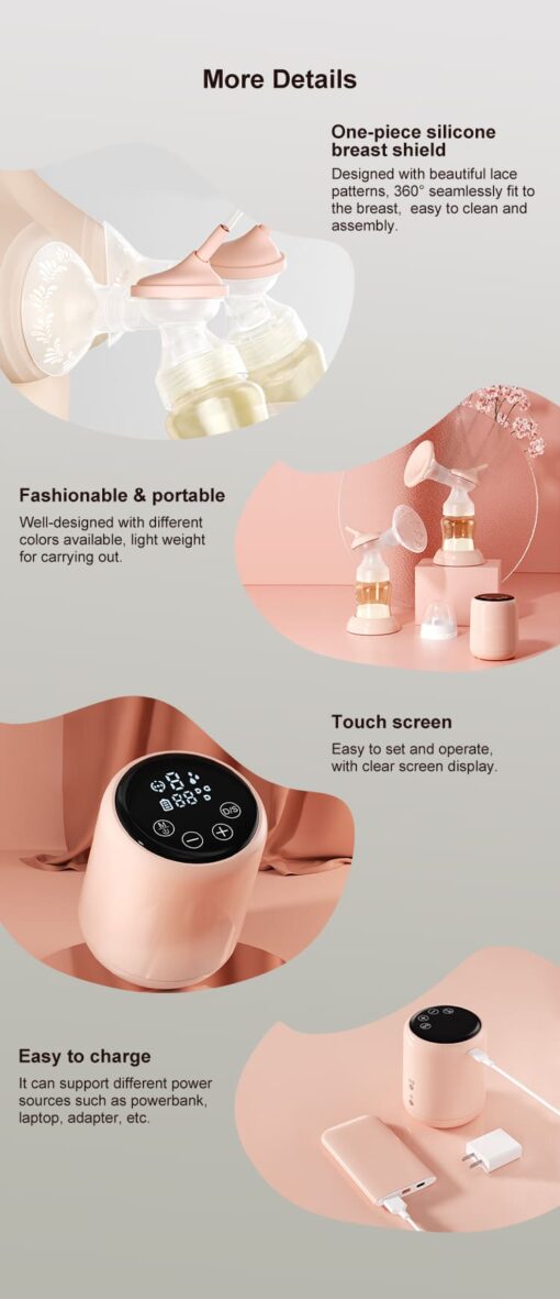 StarAndDaisy Premium Double Sides Electric Breast Pump with several modes and features (150ml | YD-1169) - Image 2