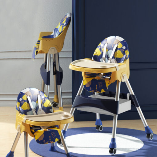 [Refurbished] StarAndDaisy Portable 2-In-1 Table Talk High Chair Convertible High Chair Compact Light Weight Portable Highchair (Yellow)