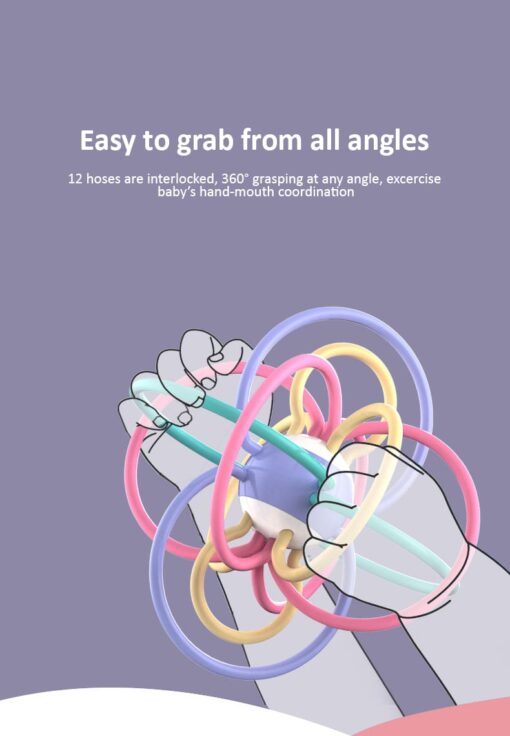 StarAndDaisy Silicone Baby Teether Ball For Age Upto 0-3 Years Kids - Image 5