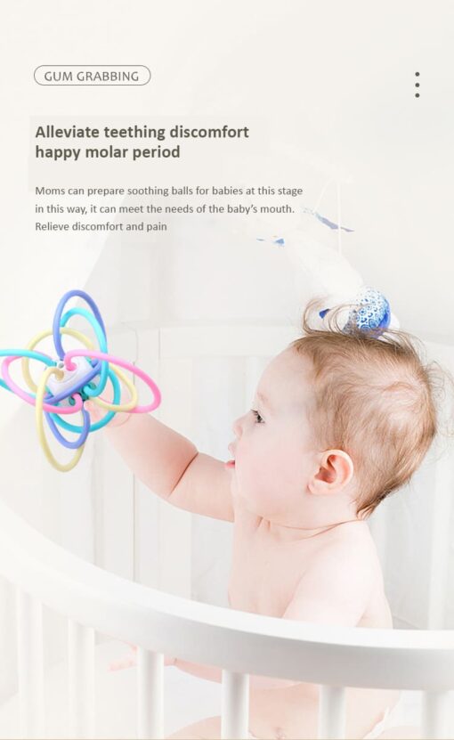 StarAndDaisy Silicone Baby Teether Ball For Age Upto 0-3 Years Kids - Image 12
