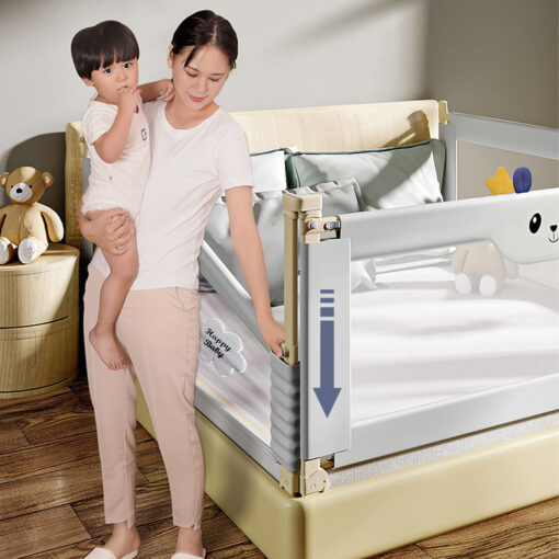 StarAndDaisy Premium Baby Safety Bed Rails, Heightened Bed Guardrail With Lift (1.8 M Giraffe Print - Pack of 1) - Image 5