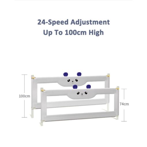 StarAndDaisy Premium Baby Safety Bed Rails, Heightened Bed Guardrail With Lift (1.8 M Giraffe Print - Pack of 1) - Image 9
