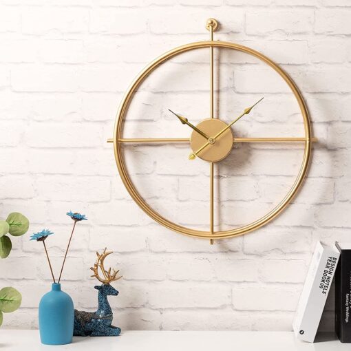 SND Premium Wall Clock with Modern Look for Dining Room, Lobby & Bedroom - Gold, Size : 50cm - Image 3