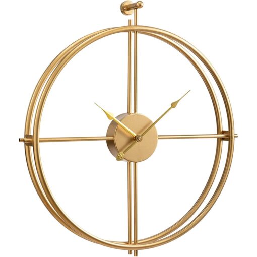 SND Premium Wall Clock with Modern Look for Dining Room, Lobby & Bedroom - Gold, Size : 50cm