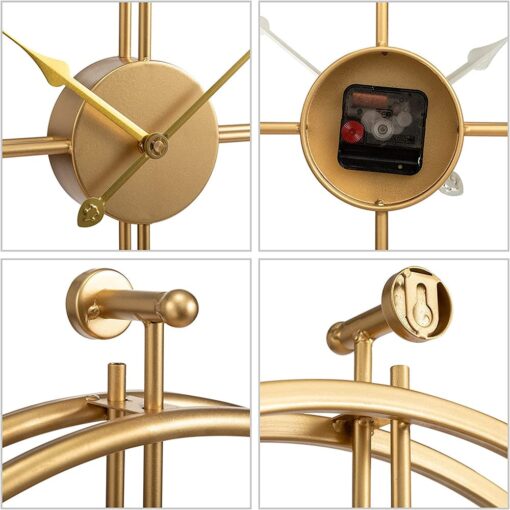 SND Premium Wall Clock with Modern Look for Dining Room, Lobby & Bedroom - Gold, Size : 50cm - Image 5