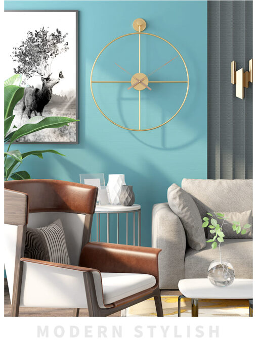 SND Premium Wall Clock with Modern Look for Dining Room, Lobby & Bedroom - Black, Size : 80cm - Image 2
