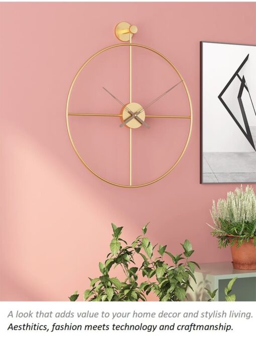 SND Premium Wall Clock with Modern Look for Dining Room, Lobby & Bedroom - Black, Size : 80cm - Image 3