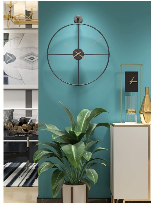 SND Premium Wall Clock with Modern Look for Dining Room, Lobby & Bedroom - Black, Size : 80cm - Image 5