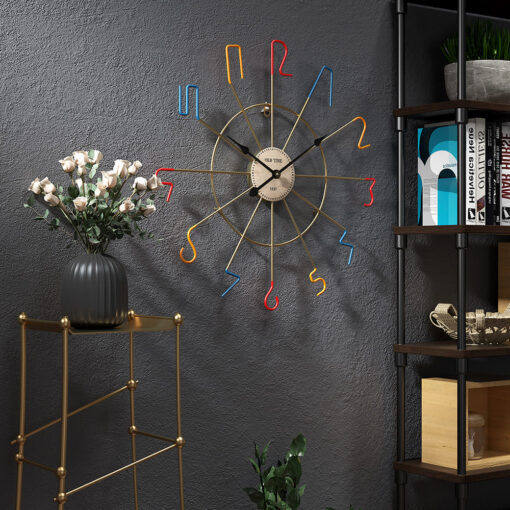 SND Home Decor Numbered Stainless Steel Wall clock 20 inch Size for your bedroom / dinning room / children's bedroom (50cm – Black) - Image 8