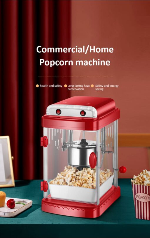 Electric Popcorn Maker Automatic Hot Air Oil Popped Corn Popper DIY Heating Non-Stick Corn Popcorn Making Machine Pot EU US Plug - Image 6