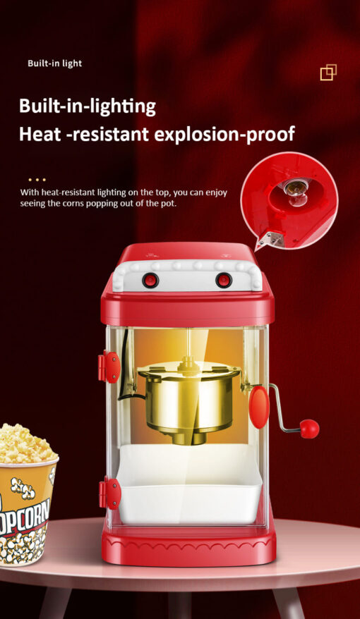 Electric Popcorn Maker Automatic Hot Air Oil Popped Corn Popper DIY Heating Non-Stick Corn Popcorn Making Machine Pot EU US Plug - Image 21