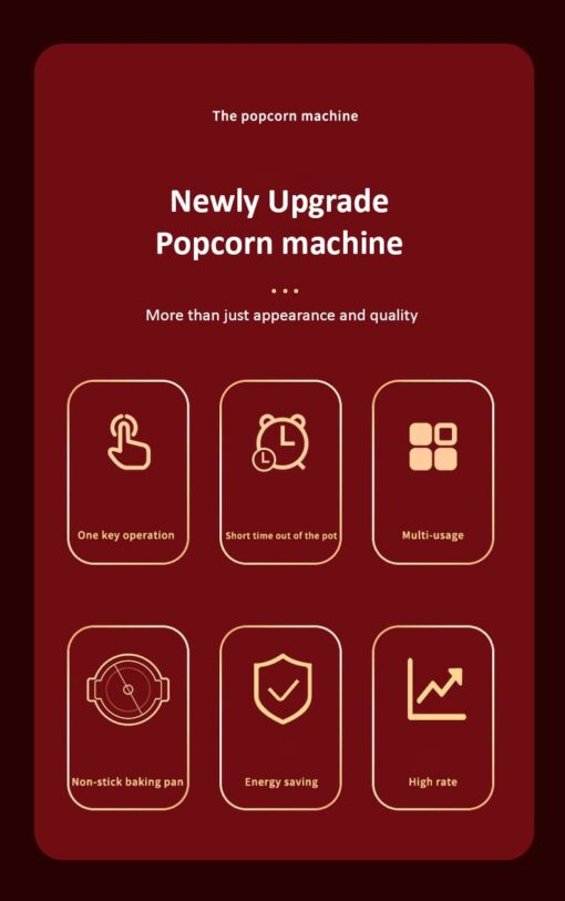 Electric Popcorn Maker Automatic Hot Air Oil Popped Corn Popper DIY Heating Non-Stick Corn Popcorn Making Machine Pot EU US Plug - Image 7