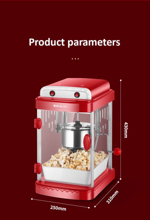 Electric Popcorn Maker Automatic Hot Air Oil Popped Corn Popper DIY Heating Non-Stick Corn Popcorn Making Machine Pot EU US Plug - Image 4