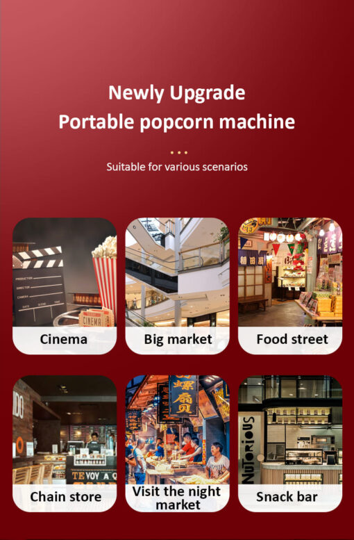 Electric Popcorn Maker Automatic Hot Air Oil Popped Corn Popper DIY Heating Non-Stick Corn Popcorn Making Machine Pot EU US Plug - Image 8