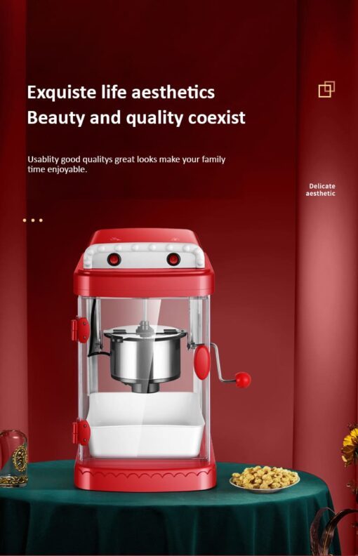 Electric Popcorn Maker Automatic Hot Air Oil Popped Corn Popper DIY Heating Non-Stick Corn Popcorn Making Machine Pot EU US Plug - Image 9