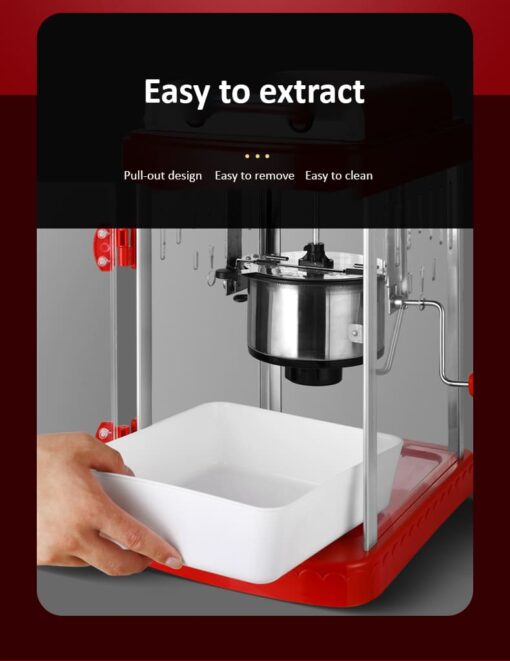 Electric Popcorn Maker Automatic Hot Air Oil Popped Corn Popper DIY Heating Non-Stick Corn Popcorn Making Machine Pot EU US Plug - Image 13