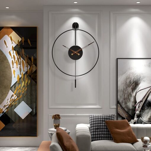SND Home Decor Premium Handcrafted Wall clock- Large Wall Clock, 30 Inch Wall Clock with Royal Wooden Look for Dining room, lobby, bedroom Area - Image 3