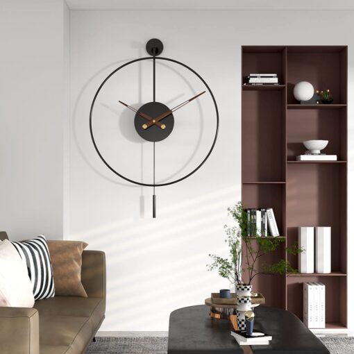 SND Home Decor Premium Handcrafted Wall clock- Large Wall Clock, 30 Inch Wall Clock with Royal Wooden Look for Dining room, lobby, bedroom Area - Image 4