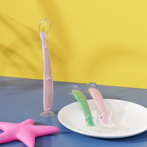 StarAndDasiy Premium Silicone Feeding Spoon, Self-Feeding Spoon & First Feeder for Baby with Dishwasher BPA Free - Image 5