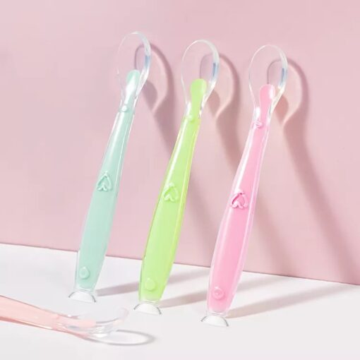 StarAndDasiy Premium Silicone Feeding Spoon, Self-Feeding Spoon & First Feeder for Baby with Dishwasher BPA Free - Image 2