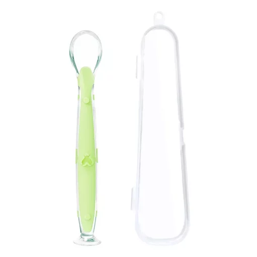 StarAndDaisy Baby Silicone Spoons for Baby and Kids Microwave Dishwasher BPA Free Safe set of spoons (Set Of Two | Green)