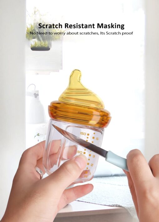 StarAndDaisy Powder Skin Feeding Bottle with With Soft Silicone BPA Free Bottle and Nipple, High-Temperature Resistance, Anti-Flatulence and High Borosilicate Glass, Suitable for 6-12 Months Baby - Image 16
